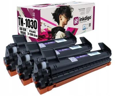 Produktbild von Inkdigo Tonerset TN1030 für Brother DCP-1510, DCP-1510E, DCP-1512, DCP-1512A – Schwarz,