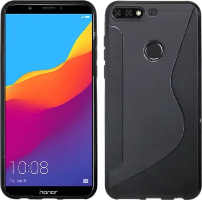 Produktbild von Honor 7C Handy Silikon Schutzhülle Cover Case Schwarz