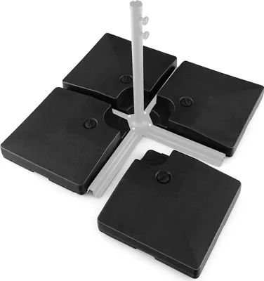 Zdjęcie produktu dla COSTWAY Stojak na parasol 80 litrów / 108 kg z możliwością napełnienia wodą lub piaskiem, waga parasola 4 sztuki, stojak na parasol drogowy, stojak na parasol marketowy, stojak na parasol drogowy
