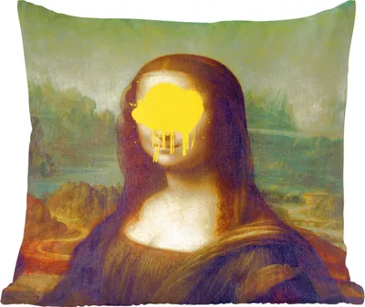 Produktbild von MuchoWow® Zierkissen Sofakissen Wohnzimmer Dekokissen 60x60 cm Mona Lisa - Leonardo da Vinci - Kunst - Sitzfläche - Foto Polster