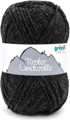 Produktbild von Gründl Tiroler Landwolle,100g/200m,60% Schurwolle/40%Polyamid 04 anthrazit