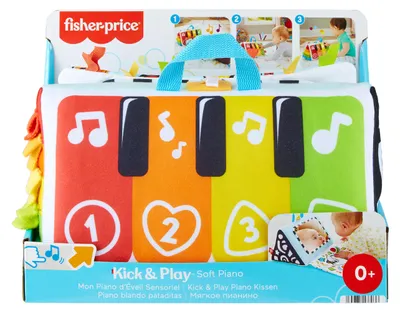 Produktbild von Fisher-Price Musikspielzeug für Babys, Kick & Play Soft Piano für das Spielen in Bauchlage mit Lichtern und Musik für Babys und Kleinkinder