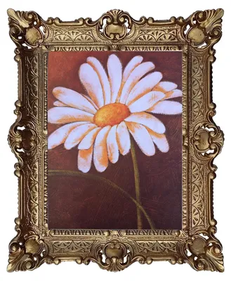 Obrázek produktu pro Elzusha - Starožitná malba s bílými margitkami, rozměry 56x46 cm
