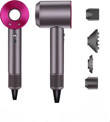 Produktbild von HD03 Negativ-Ionen-Haartrockner Hochleistungs-Blattloser gleicher Stil Heim-Friseursalon HD03-Haartrockner, Fuchsia Special Edition Supersonic Hair Dryer with Big Shell