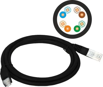 Productafbeelding van Alantec KKU5CZA1, 1 meter, Cat5e, U/UTP (Twisted Pair), RJ-45 connector, RJ-45 connector, zwart