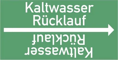 Produktbild von Dreifke® Rohrleitungsband Kaltwasser Rücklauf, DIN 2403, ab Ø 15mm, grün/weiß...
