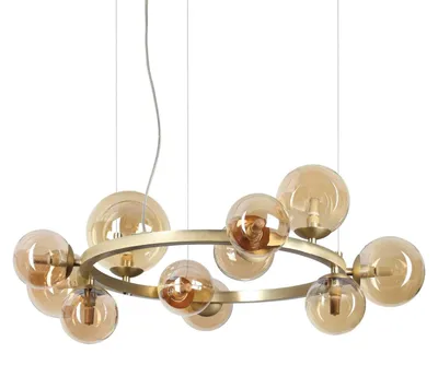 Produktbild von Moderner Hängekronleuchter Perlage Metall Messing 11 Lichter G9 15W 3000K