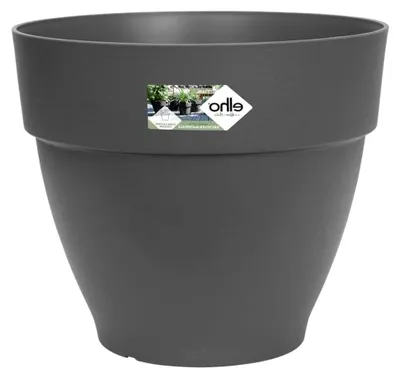 Produktbild von Vibia Campana Rund 30 - Blumentopf für den Außenbereich - Ø 29,8 x H 25,8 cm - Schwarz/Anthrazit