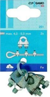 Produktbild von PÖSAMO Drahtseilklemmen Stahl-verzinkt 8 mm a 2 Stk.