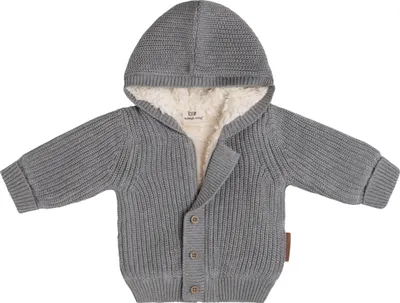 Produktbild von Baby's Only Kapuzenjacke teddyfutter Soul - Grau - 68 - 100% Baumwolle