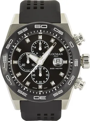 Produktbild von 0217V1-0KBKNKS2K Italy Herrenuhr Stealth Chronograph schwarz Ref. 0217 Locman