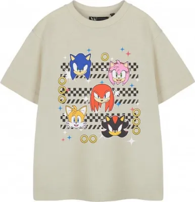Image de Sonic The Hedgehog - T-shirt garçon manches courtes "Group Faces" NS8503 (104) (Avoine)