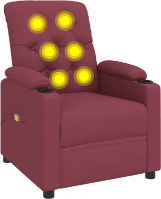 Image de Fauteuil de massage Rouge bordeaux Tissu
