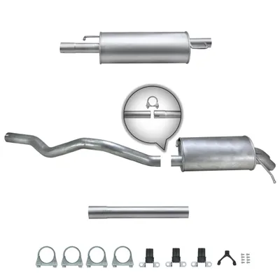 Produktbild von Komplette Auspuffanlage ab Kat VW TRANSPORTER V T5 1.9TDi BJ. 2003-2009 LANG LWB