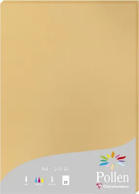 Produktbild von Clairefontaine Papier A4 210g karamel 25Bl