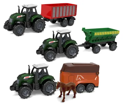 Produktbild von Traktor mit Anhänger Metall/Kunststoff 17 cm