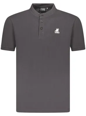 Produktbild von Elegantes Herren-Kurzarm-Poloshirt in Schwarz mit Stehkragen