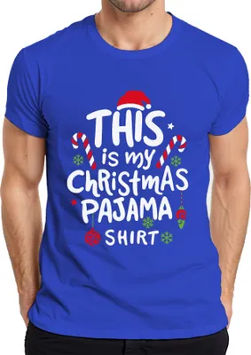Produktbild von This is my Christmas Pajama Shirt - Weihnachten Xmas Christmas Herren T-Shirt, Blau, 3XL