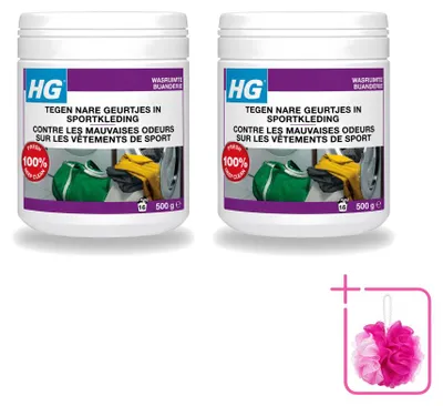 Immagine prodotto di 2 flaconi di additivo per lavatrice contro i cattivi odori negli indumenti sportivi, da 500 g ciascuno - confezione risparmio - 2 pezzi