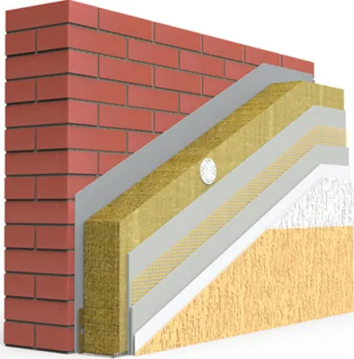 Produktbild von 100m² WDVS Steinwolle 034 Komplettpaket mmoo 120mm Fassadendämmung WLG034 WDVS Putzträgerplatte Dämmplatte VWS Mineralwolle Wärmedämmung System