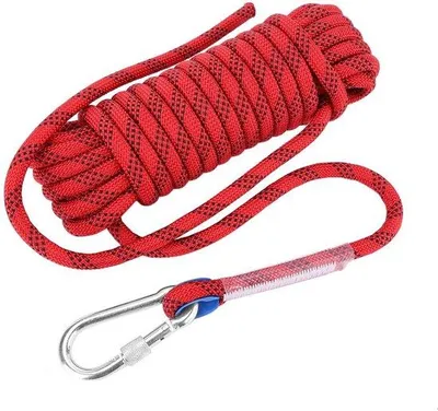 Produktbild von Klimseil 12 mm – Robust – Zugseil – Karabinerhaken – Paracord – Für Outdoor-Abenteuer