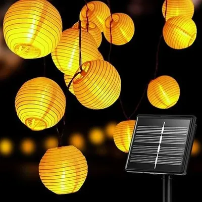 Zdjęcie produktu dla Łańcuch świetlny solarny 6 m 20 LED lampion ogrodowy na taras