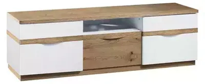 Produktbild von TV Ständer Fernseher Wand Wohnwand Low board weiß Hochglanz tv Ständer
