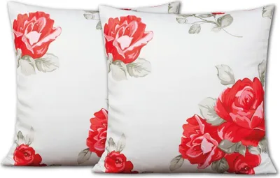 Produktbild von Dekokissen in der Größe ca. 50x50 cm, Motiv: Rose 2er Pack