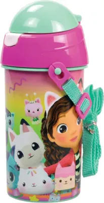 Productafbeelding van Gabby's Dollhouse, drinkfles met kleurverloop, sportfles, 500 ml