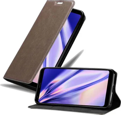 Produktbild von Cadorabo Hülle für LG Q STYLUS Schutz Hülle in Braun Handyhülle Etui Case Cover Magnetverschluss