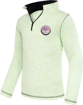 Productafbeelding van Nebulus Fleece Trui JIMI, heren, warme fleece trui, trui van fleece met halve rits, model P5213 - heren, lime-zwart, maat XL