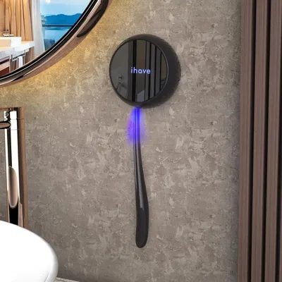 Imagen del producto de Soporte para cepillos de dientes con desinfección UV, para montaje en pared, ideal para el baño
