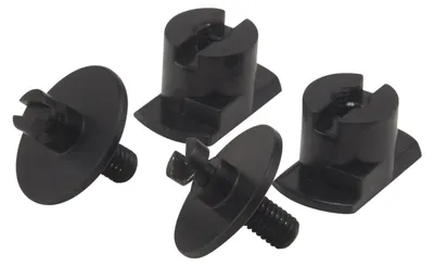 Produktbild von FibroTech Bilderhaken - RAL 9011 (2 Stück, L2 x B2 cm, Farbe Schwarz, aus Stahl, Elegantes Design, Pulverbeschichtet, Bilderaufhänger, Zubehör für Aku