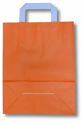 Produktbild von 250x Papiertragetaschen aus Kraftpapier 220+100x280mm orange
