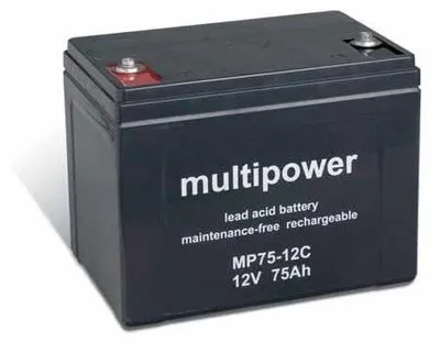 Produktbild von Multipower Bleiakku MPC75-12 - 12V 75Ah (zyklenfest)