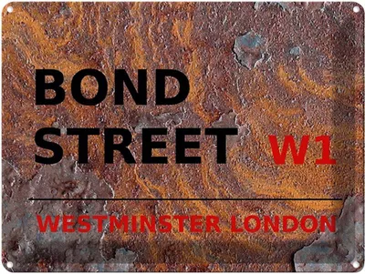 Produktbild von vianmo Blechschild 30x40 cm London Bond Street W1