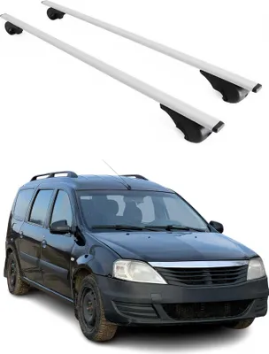 Produktbild von Dachträger Grundtäger für Dacia Logan MCV mk1 2006-2012 75kg Metall Silber 2 tlg