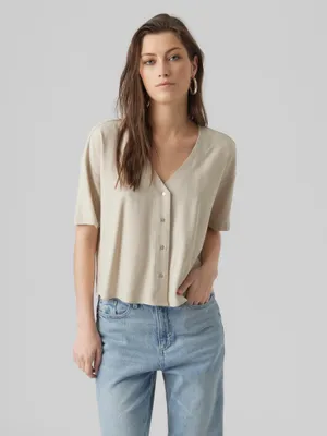 Produktbild von Kurzarm Hemd Bluse VMJESMILO | XL