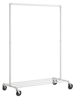 Immagine prodotto di Portaabiti su ruote – robusto – acciaio – bianco – 100 x 49 x 163 cm