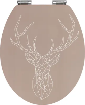 Produktbild von WENKO Premium WC SITZ STAG Absenkautomatik Toiletten Deckel Brillen MDF Hirsch