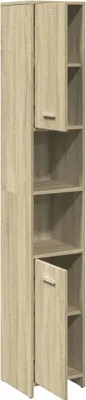 Produktbild von vidaXL Badezimmerschrank Sonoma-Eiche 30x30x183,5 cm Holzwerkstoff