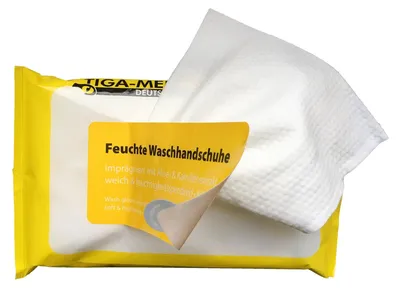 Productafbeelding van Wegwerp washandjes vochtig washandjes vochtig - 8 stuks - Met aloë vera en kamille - Voor onderweg