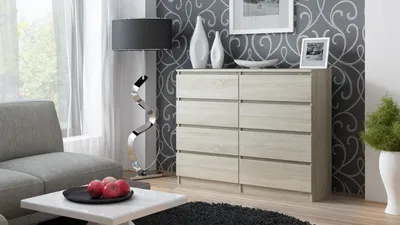 Obrázek produktu pro Topeshop M8 120 SONOMA, Dub, 8 zásuvka/zásuvek, Dřevotřískové desky, Jednobarevný, Moderní, Dřevotřískové desky