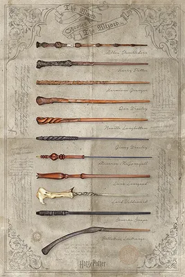 Produktbild von Harry Potter - Wands - Zauberstäbe - Film Kino Movie Poster - 61x91,5 cm