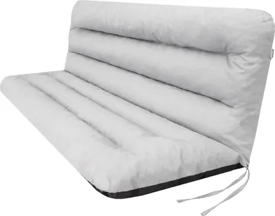 Image de PillowPrim Coussin pour balancelle - coussin de banc de jardin - coussin de banc - coussin d'assise et coussin de dossier - largeur d'assise 120 cm - gris cendré