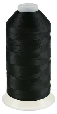 Produktbild von 3000m Nähgarn Polyester 210D/2 UV-beständig Sattlergarn Jeansgarn Ledergarn 13 Farben erhältlich, Farbe:A807 schwarz