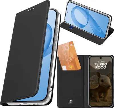 Produktbild von Handyhülle mit Klappe für Xiaomi POCO F8 Pro, Dux Ducis Skin Pro, Schwarz