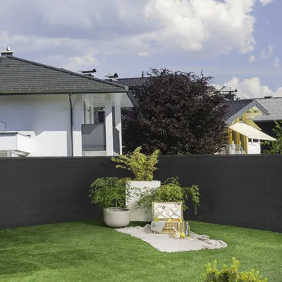 Produktbild von Zaunblende blickdicht 1,2x25m grau - Großrolle