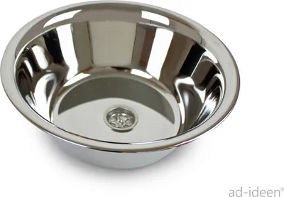 Immagine prodotto di Lavello in acciaio inox Lavandino da campeggio con scarico 19 mm angolato 28 cm Ø