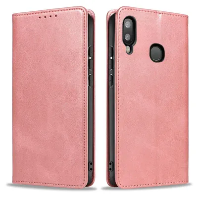 Produktbild von Handyhülle für Samsung Galaxy A20e Kunstleder Flip Cover Hülle Klapphülle Case Kartenfach Farbe: Rosa